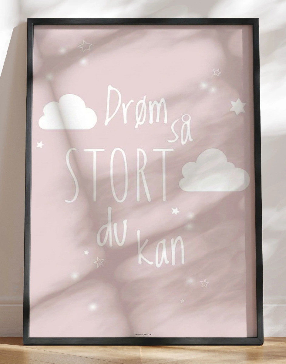 Drøm Stort Plakat Til Børneværelset