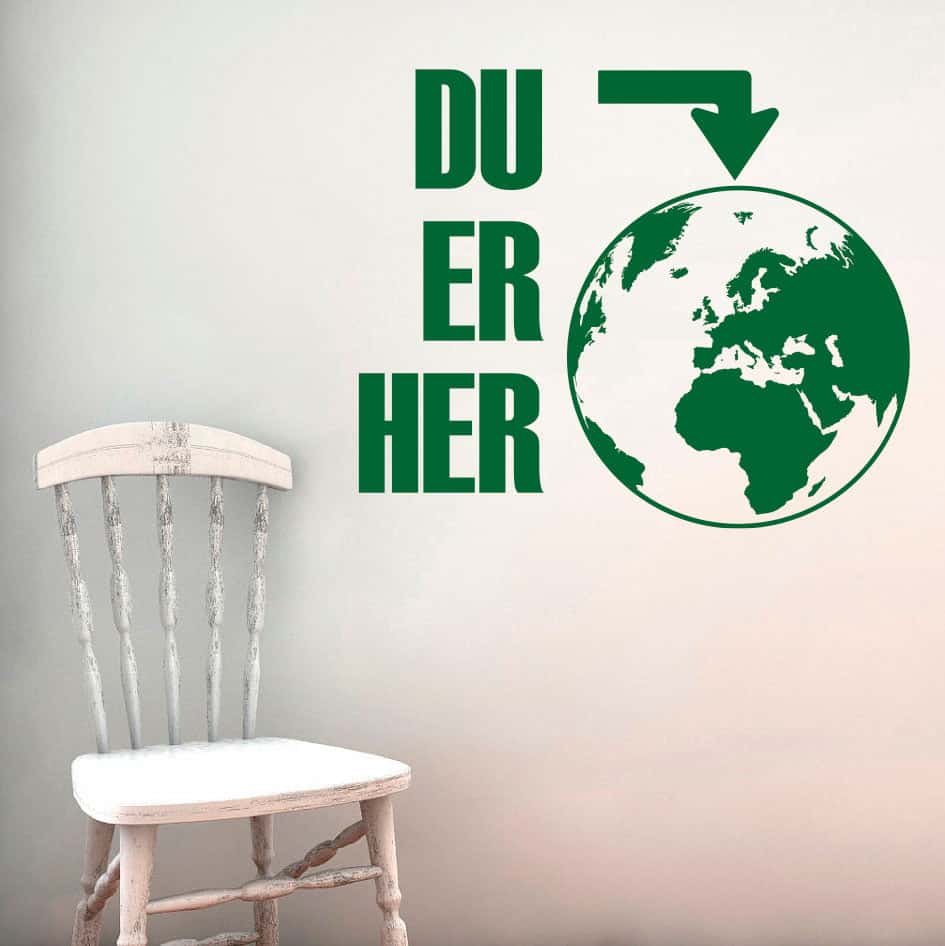 Her Jorden Wallsticker