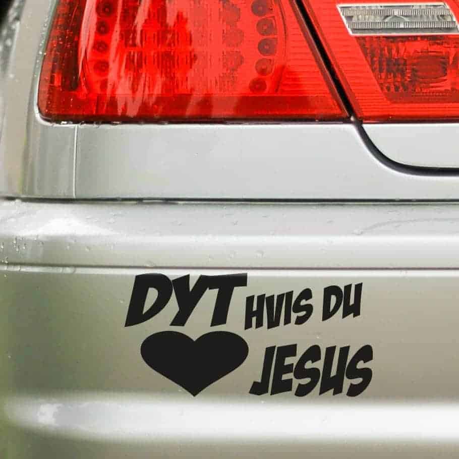 Dyt Jesus Vægklistermærke – Del din tro med et smil!