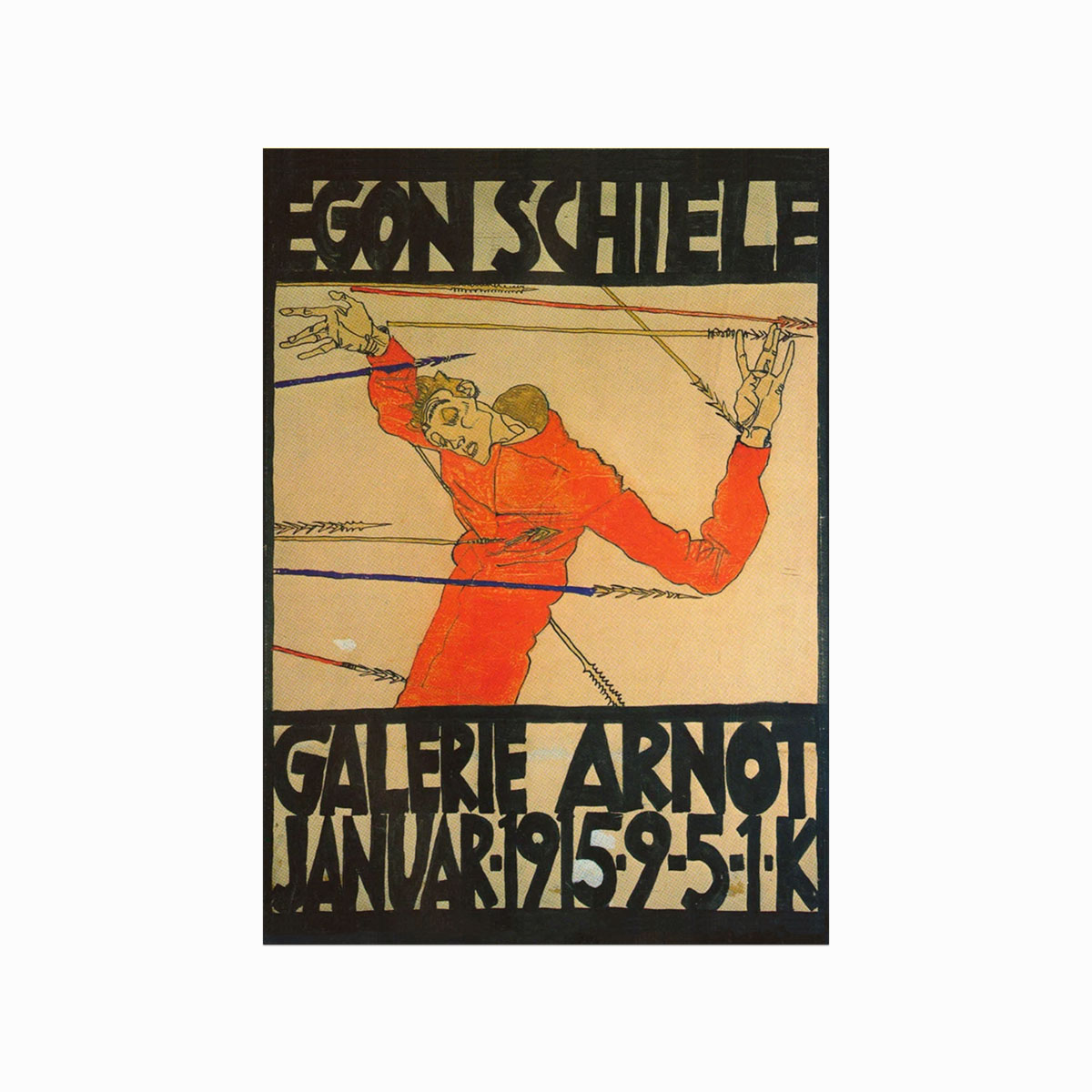 Egon Schiele Selvportræt Plakat – Kunst til Dit Hjem