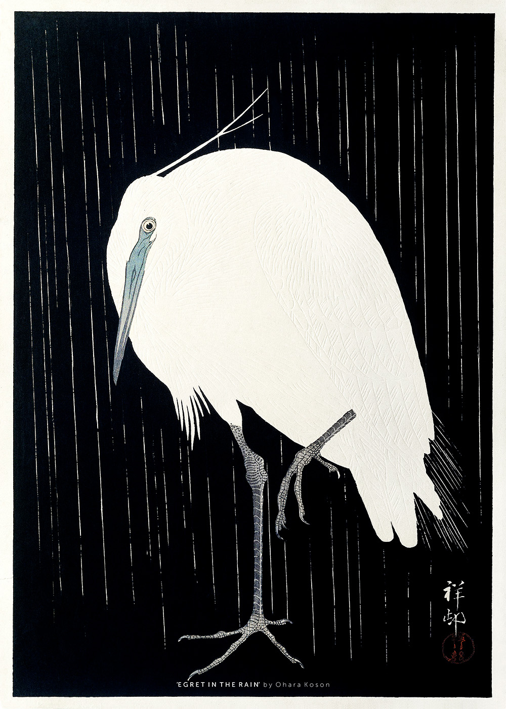 Egret i Regnen – Plakat fra Plakatwerket – Black Week Tilbud