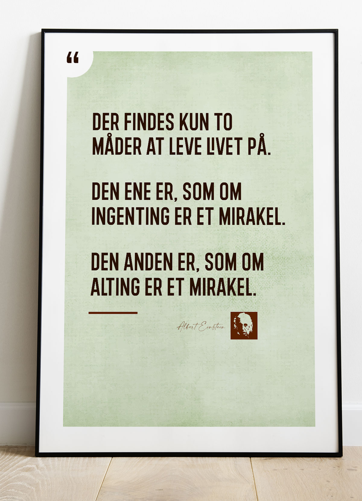 Einstein Citatplakat - Inspirerende Vægkunst til Hjemmet