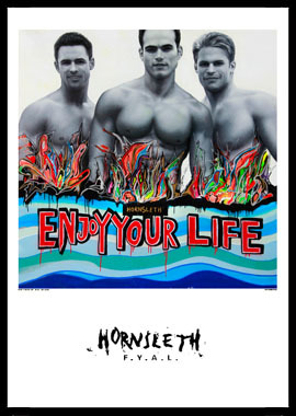 Nyd Dit Liv Hornsleth Plakat - Kunstnerisk Flair 50x70 cm