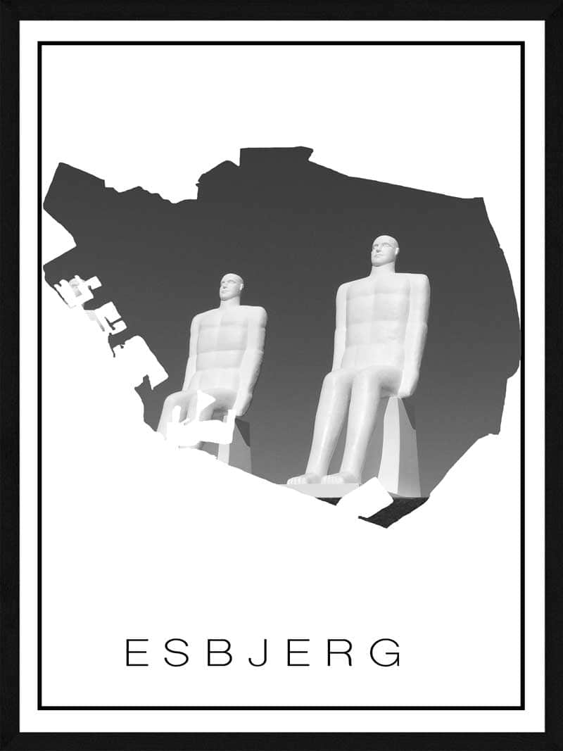 Esbjerg Plakat med De Hvide Mænd – Unik Kunst til Væggene