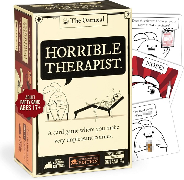 Exploding Kittens  Engelsk  Horrible Therapist Extra Horrible Edition