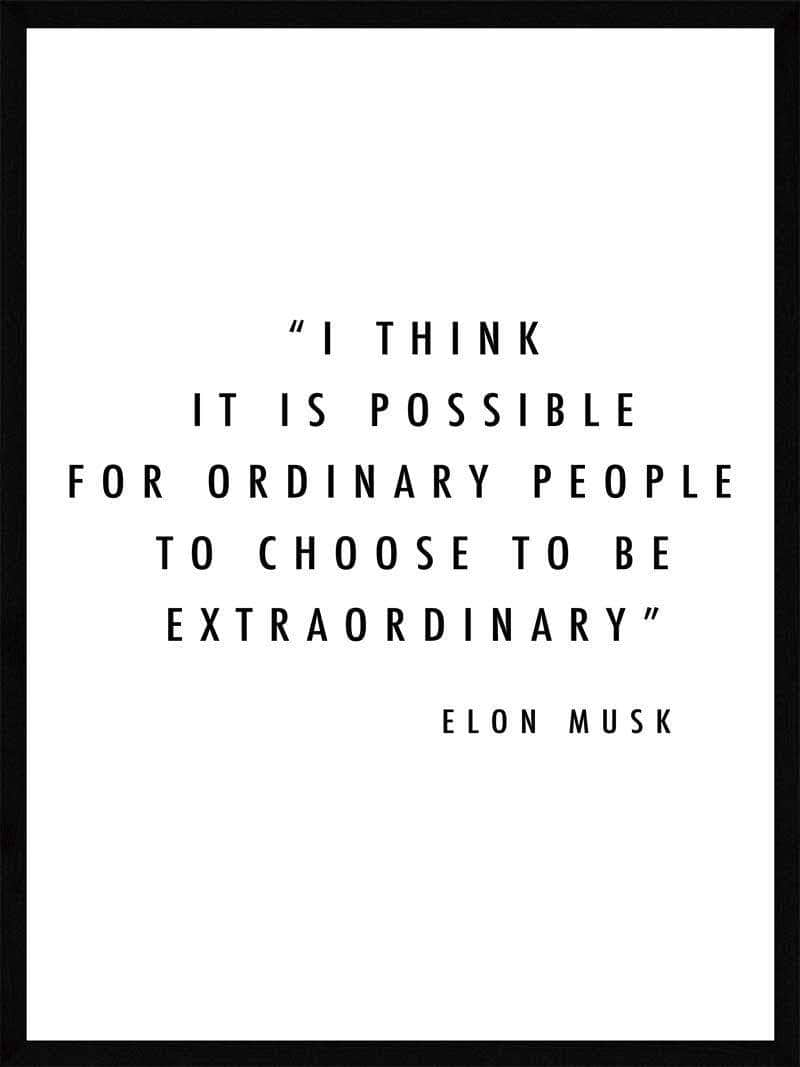 Inspirerende Elon Musk Plakat med Citater – Gør en Forskel