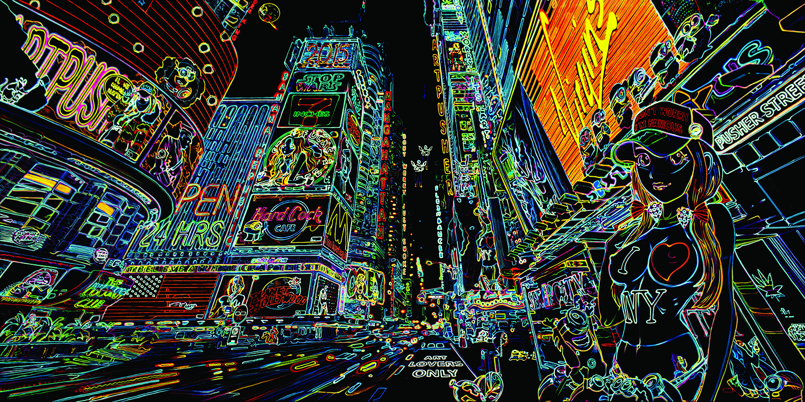 Berømt Neon Kunsttryk fra Artpusher – Pop Art Udsalg