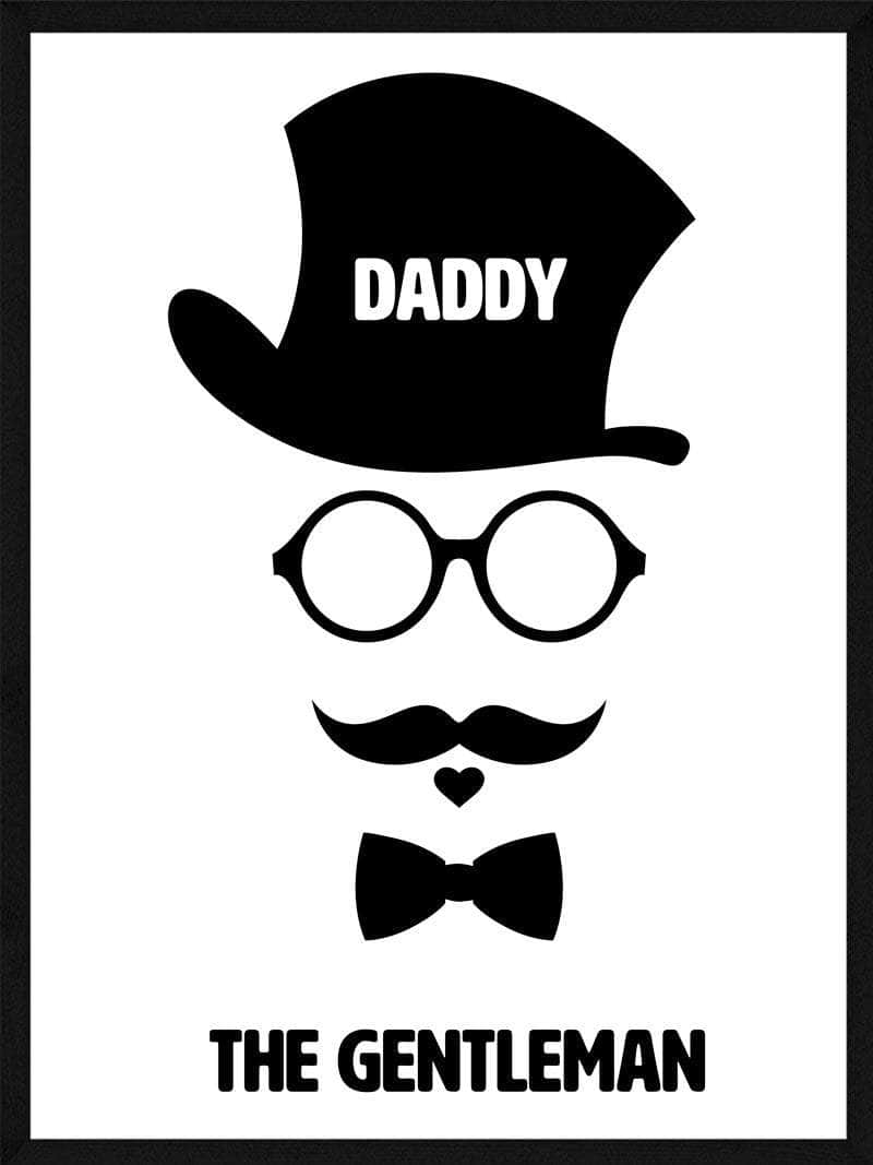 Far Plakat – Daddy The Gentleman til verdens bedste far