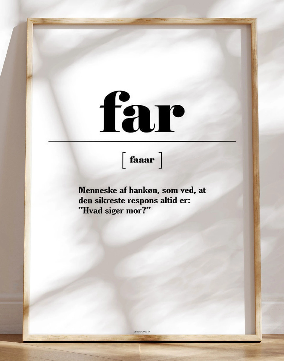Far Plakat Sjov Definition   Far