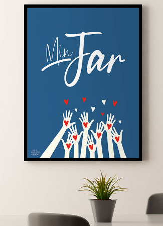 Fars Dag Plakat med Hjertehænder - Perfekt Gaveidé!