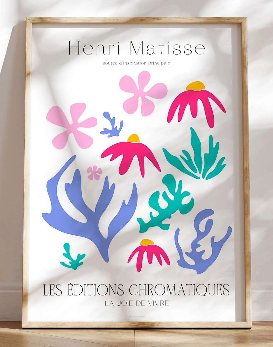 Farverig Matisse Plakat   Joie   Vivre