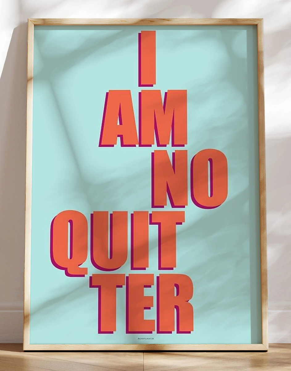Farverig Tekstplakat       Quitter
