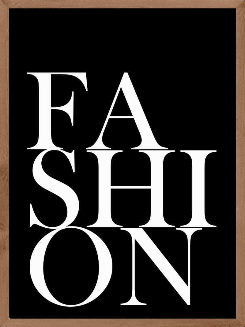 Stilfuld Fashion Citat Plakat til Dit Hjem