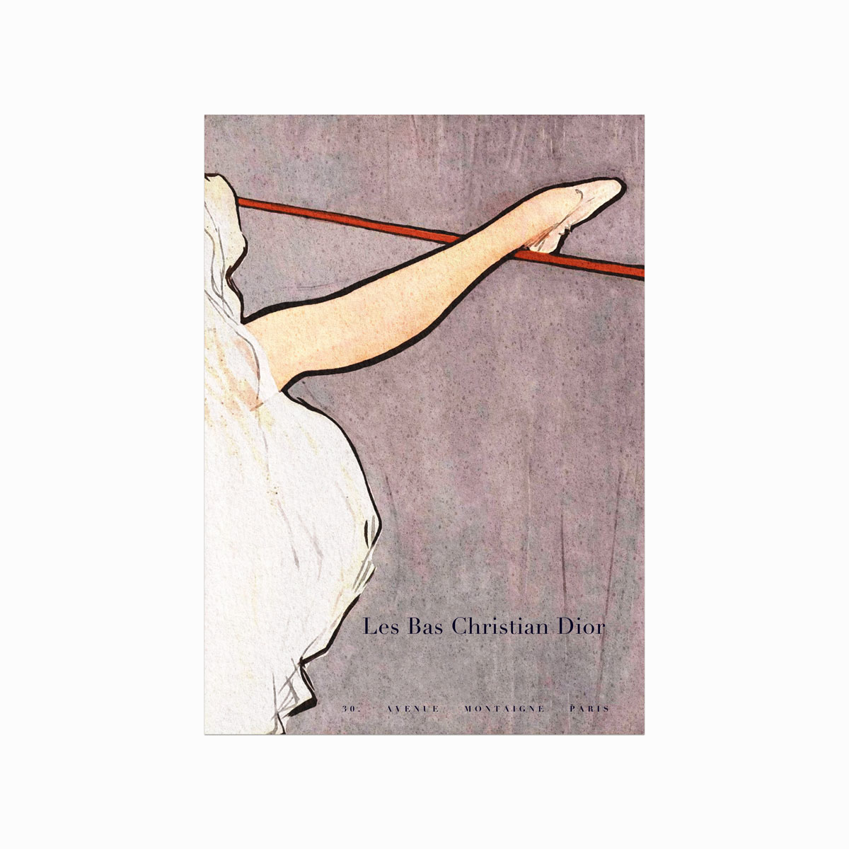 Elegant Dior Les Bas Plakat til Stilfuld Indretning