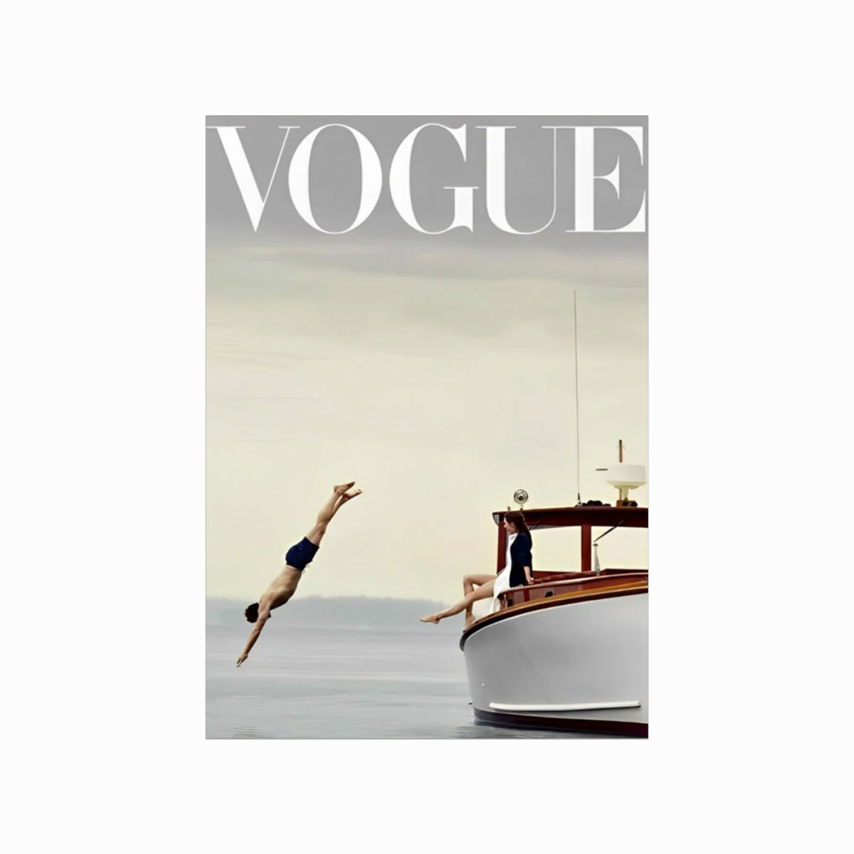 Elegant modeplakat "Vogue Jump" til stilfuld indretning!