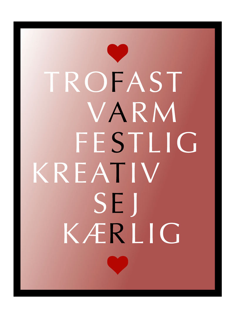 Faster Citater Plakat