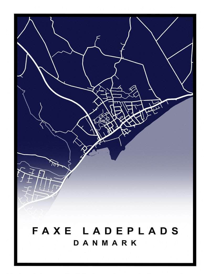 Faxe Ladeplads Kortplakat – Udforsk Din Elskede By!