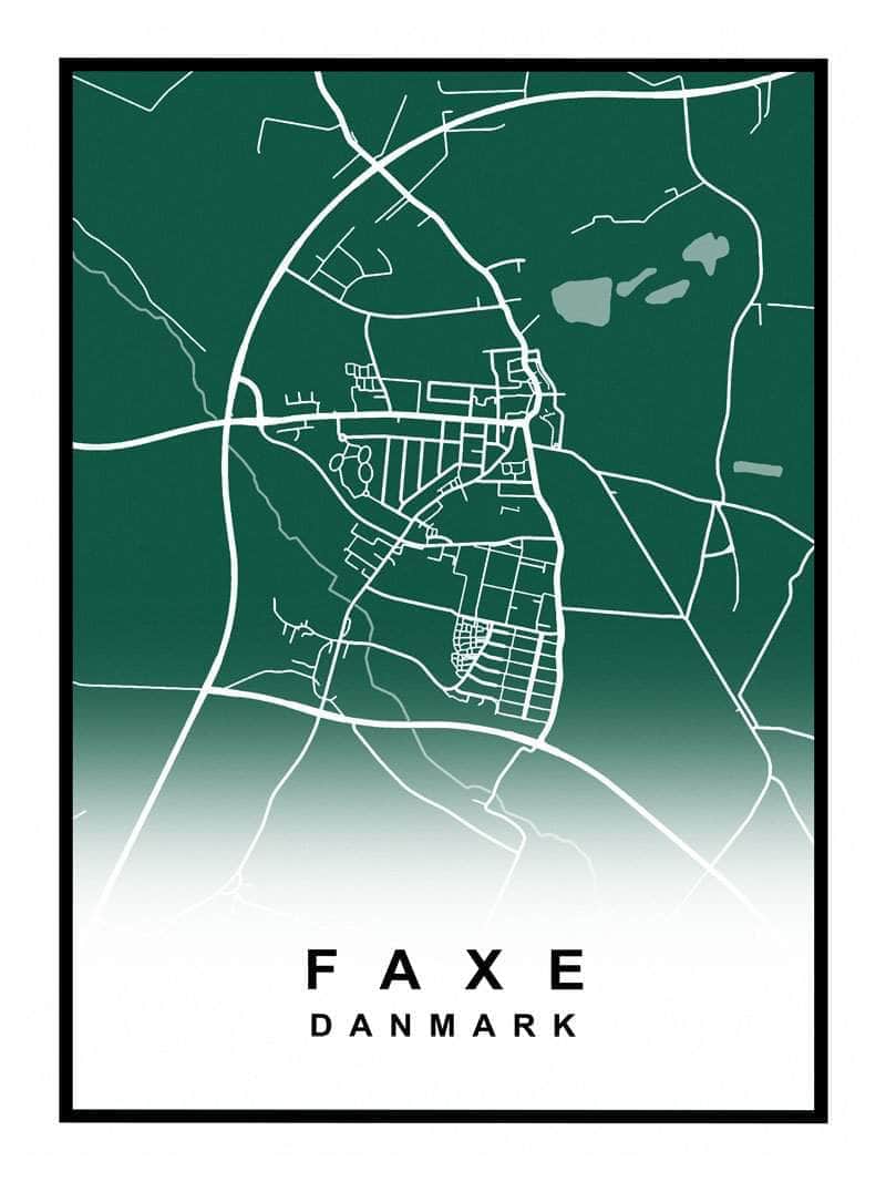 Faxe Kort Plakat – Oplev Skønheden i Faxe!