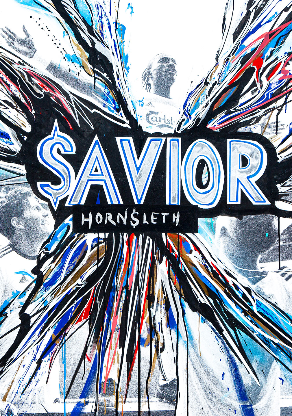 Provokerende Fck Savior Kunstplakat af Hornsleth - Unik Kunst