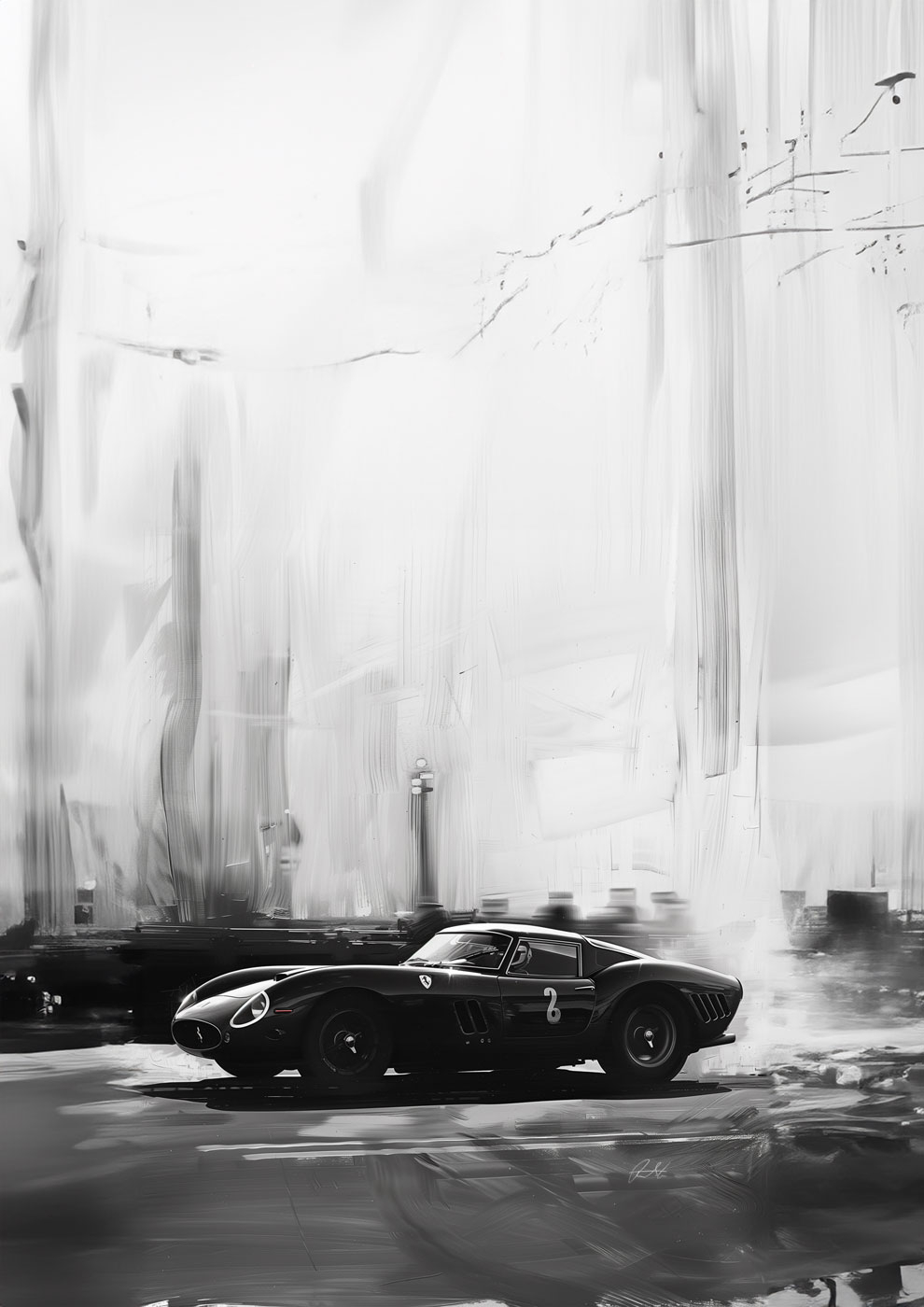 Ferrari Vers 02 Plakat - Grafisk Kunst af Rasmus Lassen
