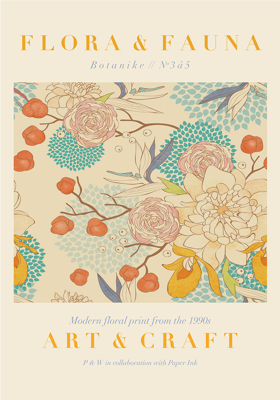 Flora Vintage Plakat – Naturens Skønhed til Dit Hjem