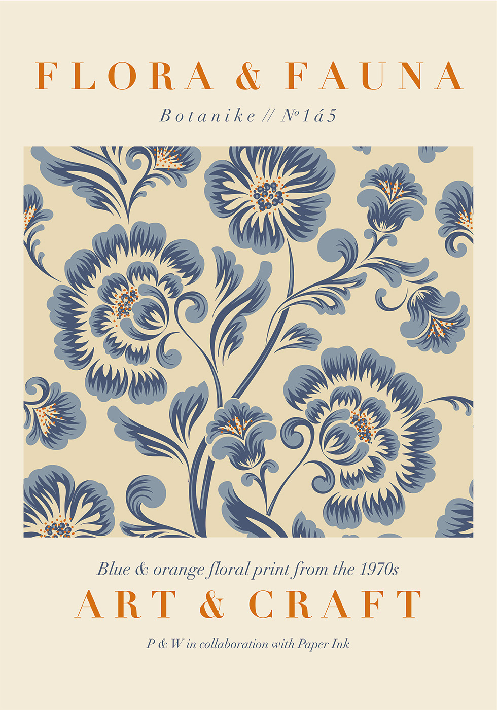 Vintage Blomsterkunstplakat - Unik Dekor til Dit Hjem