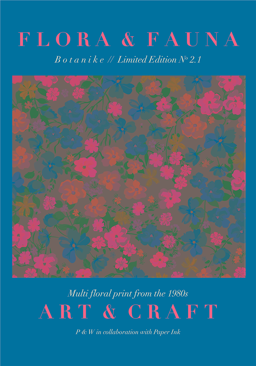 Vintage blomsterplakat – Elegant hjemmedekoration