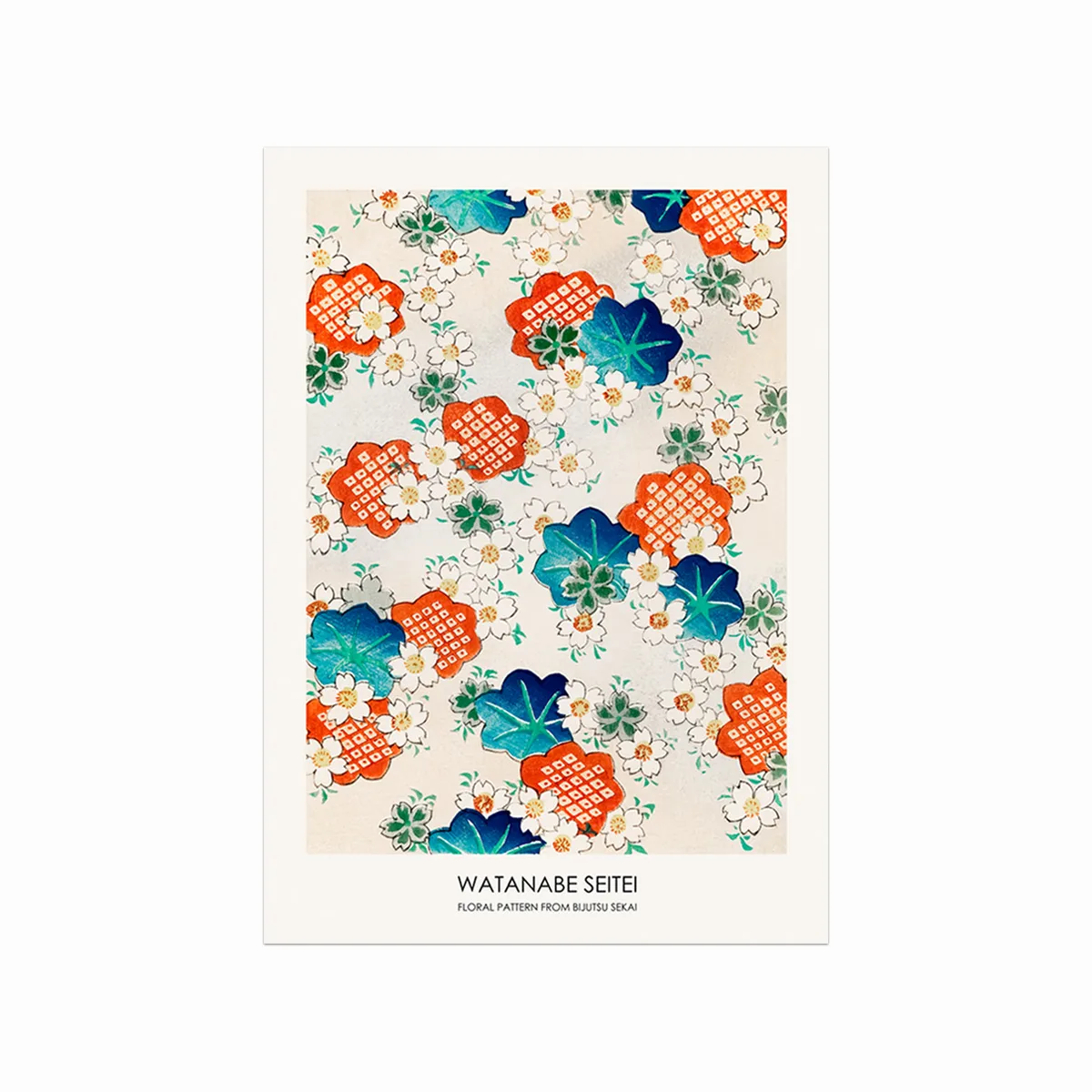 Japansk Inspireret Floral Plakat til Elegant Indretning