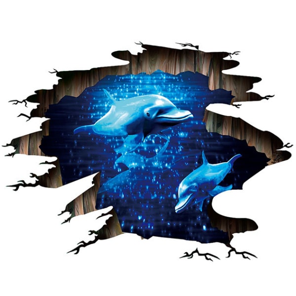 Flot 3D Delfin Wallsticker – Forvandl dit rum med stil!