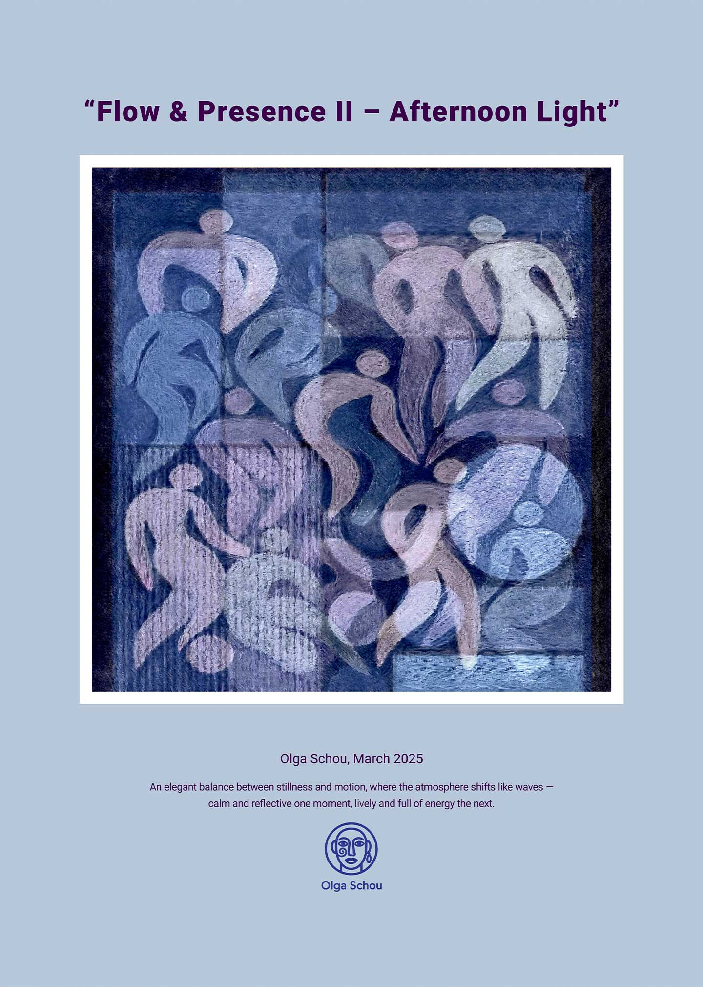 Flow & Presence II – Unik plakat af Olga Schou