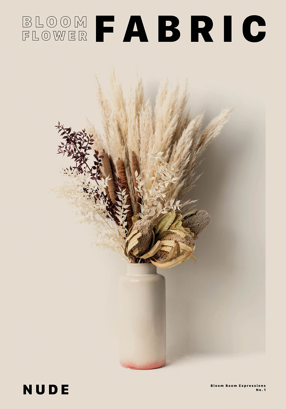 Elegant Blomsterplakat i Nude fra Plakatwerket