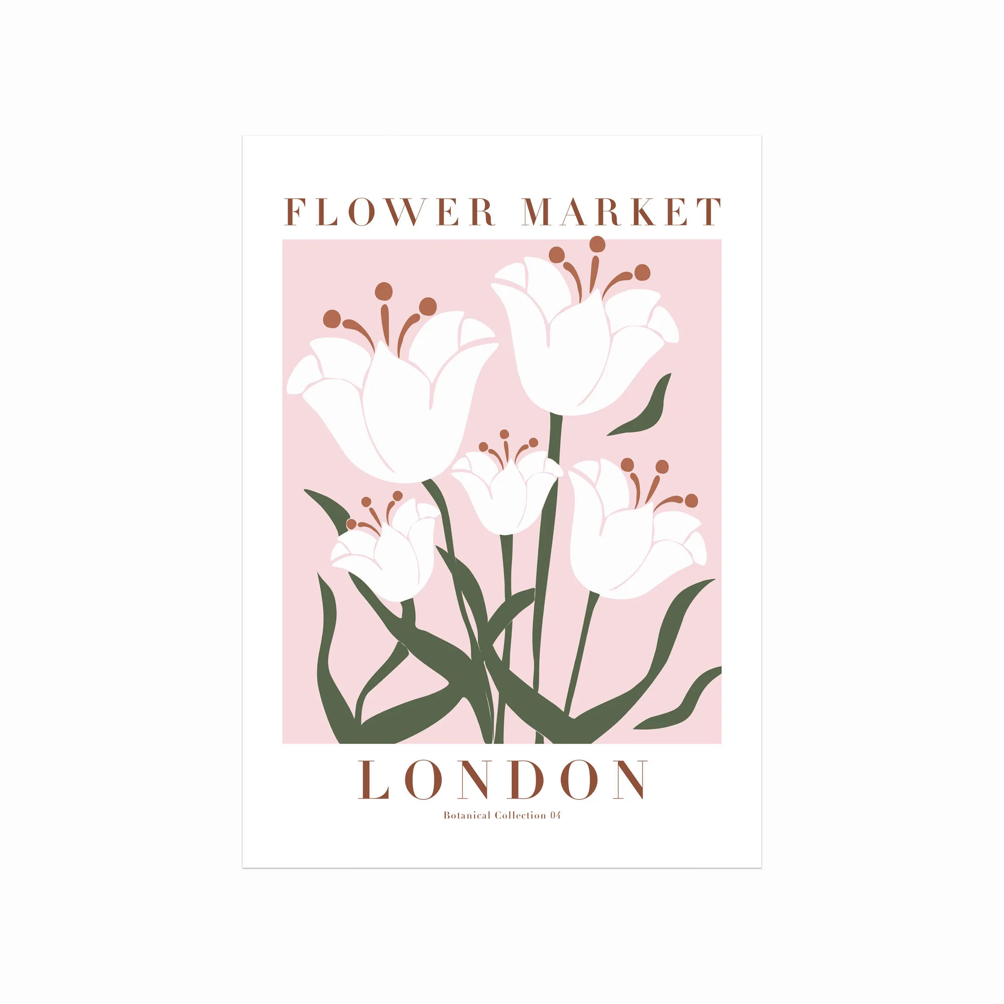 Blomsterplakat fra Flower Market London - Natur til hjemmet