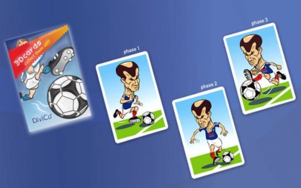 Fodbold Mania 3D Kort - Skiftende Billeder Tilbud
