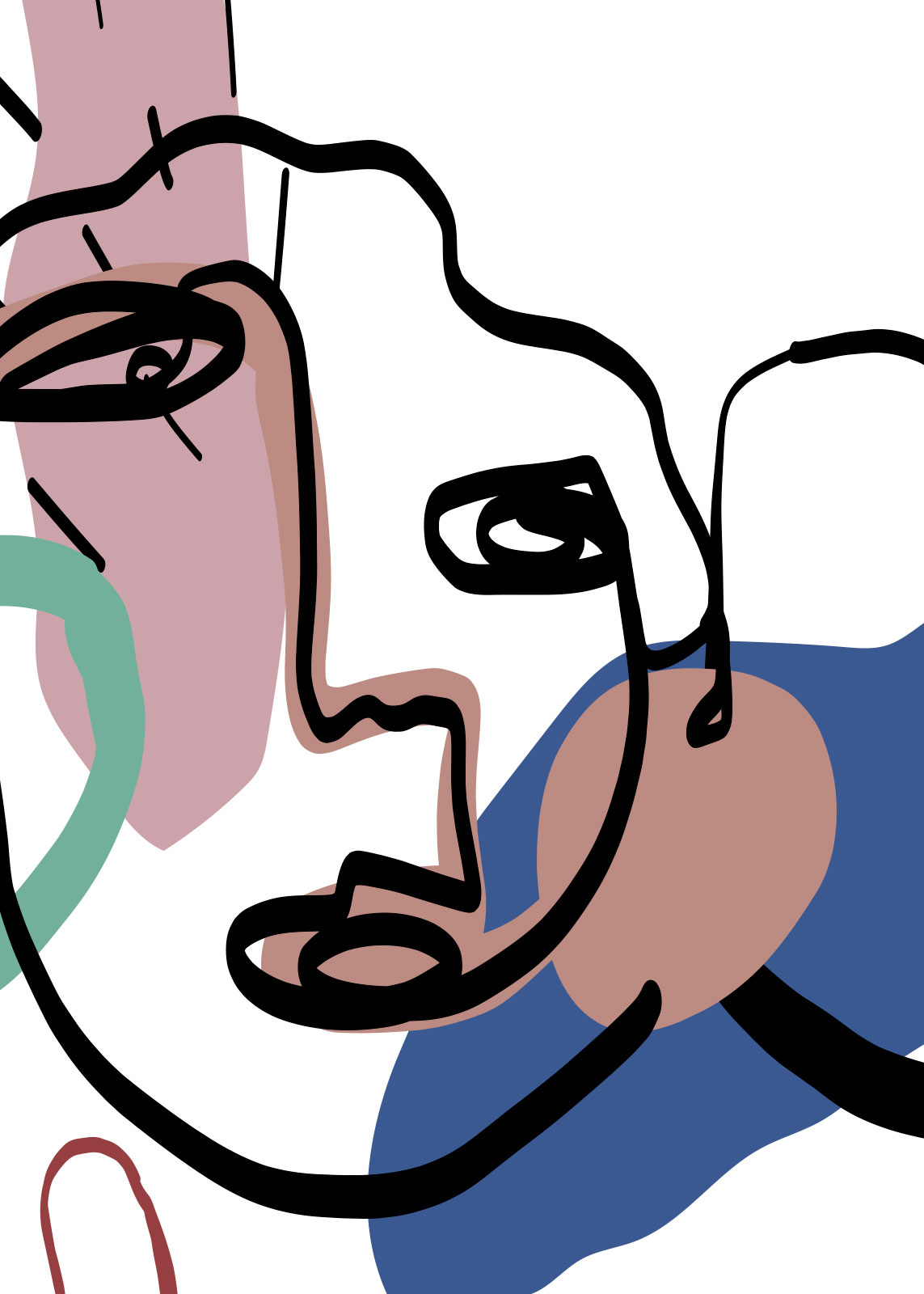 Abstrakt Kunstplakat "Gratis Fald" af Rikke Axelsen