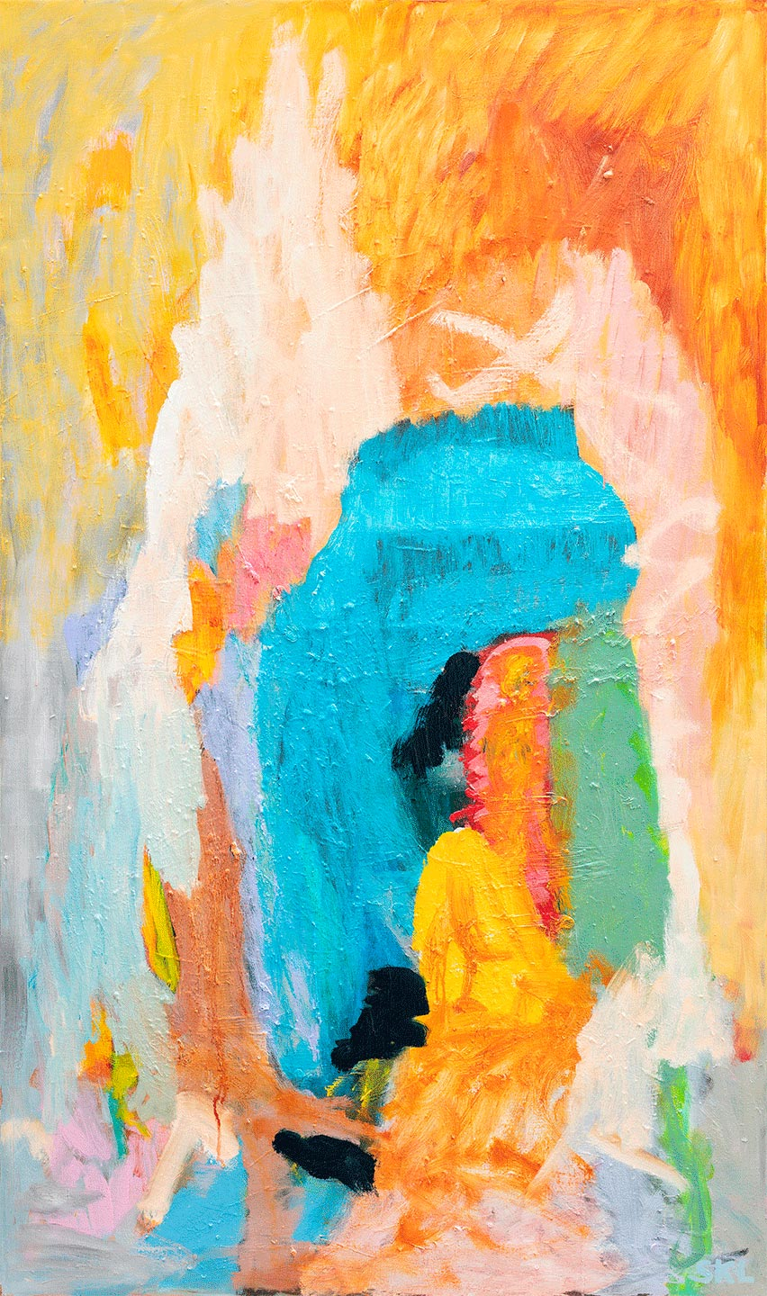 Frisk Abstrakt Kunsttryk af Svend Kindt-Larsen - Illux.dk