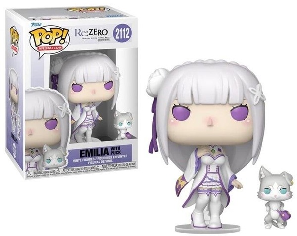 Funko Pop: : Zero Starting Life Another World Emilia With Puck 2112 Animation Vinyl Figure 9cm
