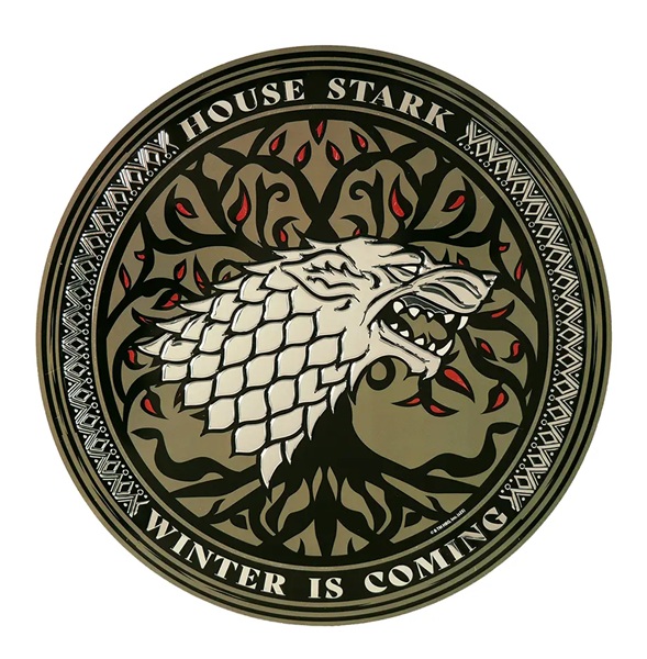 Game Thrones Stark Round Aluminium Plate 30cm
