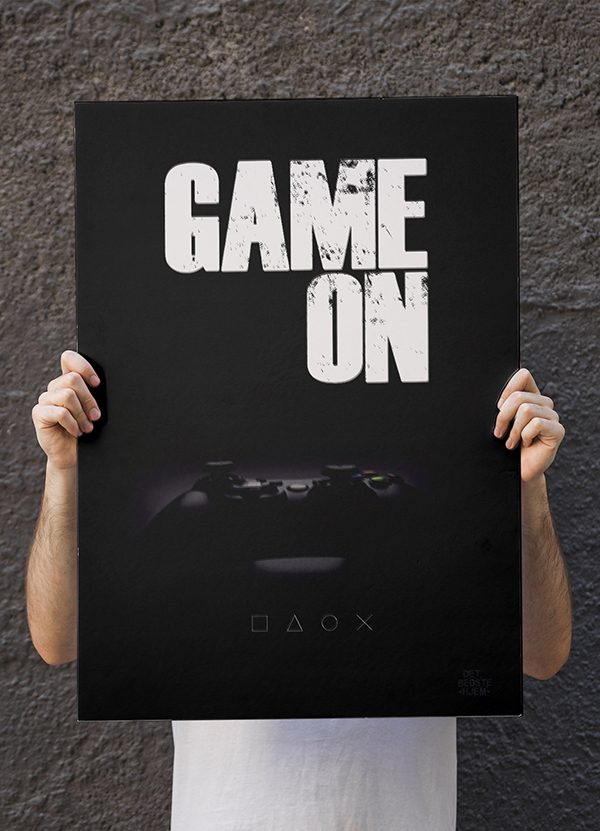 Game On - Plakat til Gamere med E-sport Design A4