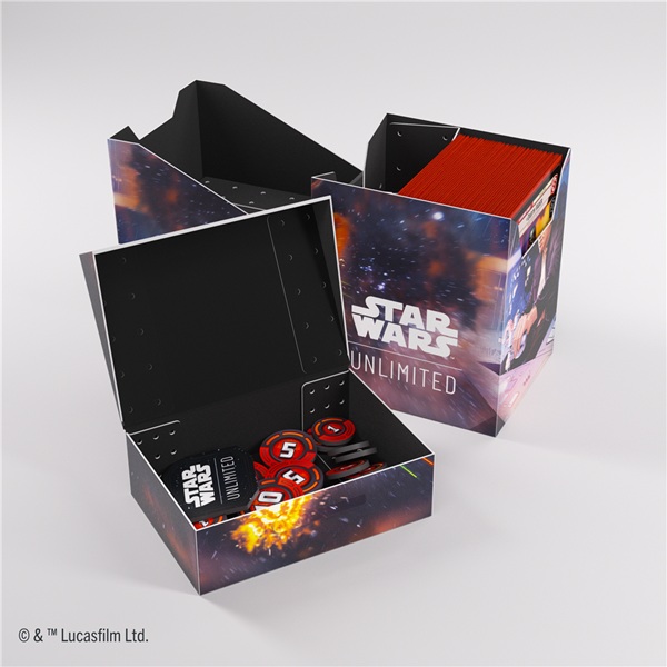 Gamegenic Deck Box: Star Wars: Jump   Lightspeed Unlimited Soft Crate Han Solo Millenium Falcon