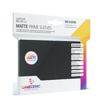 Gamegenic Matte Prime Sleeves: Black  Sort   100 Kortlommer