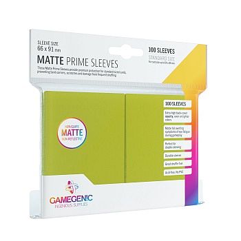 Gamegenic Matte Prime Sleeves: Lime  Limegr 195 184     100 Kortlommer