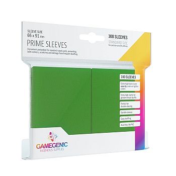Gamegenic Prime Sleeves: Green    195 184     100 Kortlommer