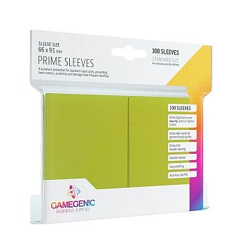 Gamegenic Prime Sleeves: Lime  Limegr 195 184     100 Kortlommer