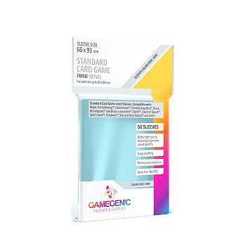 Gamegenic Prime Standard Card Game Sleeves: 66   91   Clear  Transparent   50 Kortlommer
