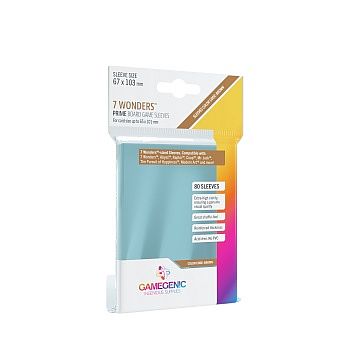 Gamegenic Prime   Wonders Sleeves: 67   103   Clear  Transparent   80 Kortlommer