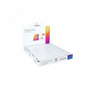 Gamegenic Sideloading 18-pocket Pages  50 Mappelommer  White  Hvid