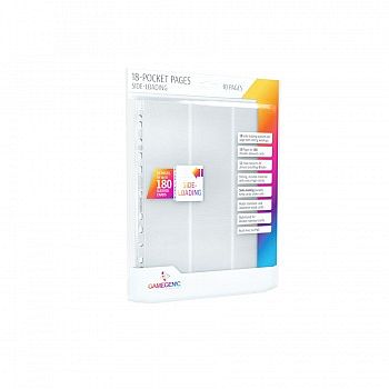 Gamegenic Sideloading 18-pocket Pages  10 Mappelommer  White  Hvid