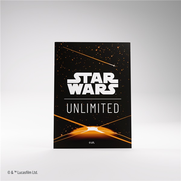 Gamegenic Star Wars: Unlimited Jump   Lightspeed Art Sleeves Card Back Orange  60   Kortlommer