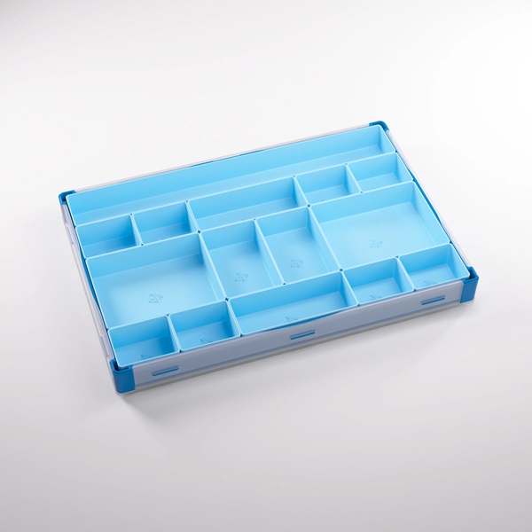 Gamegenic Token Silo  Counter Token Storage   Dice Tray :   Blue    195 165