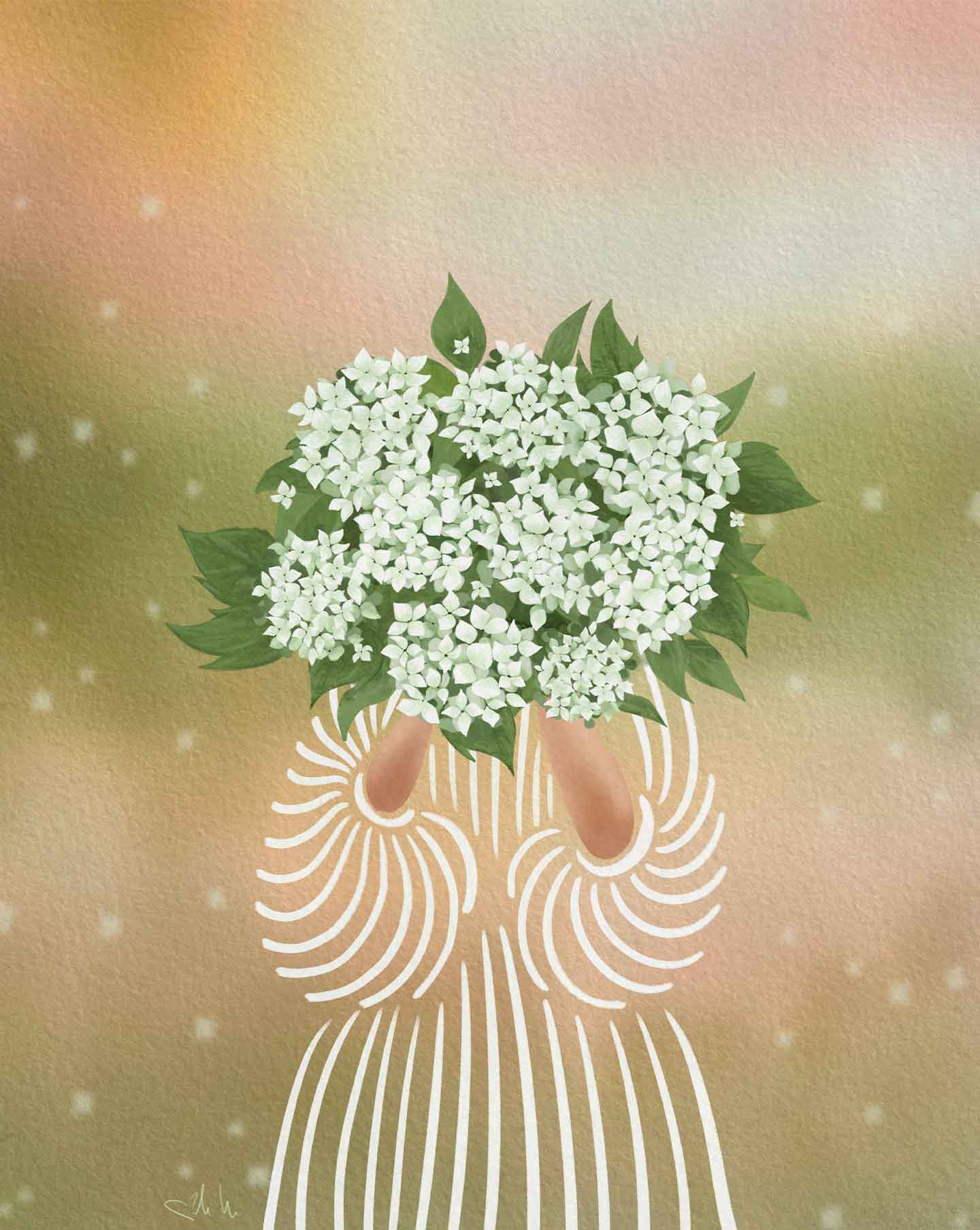 Eventyrlig plakat: Garden Blossom af Malene Vindt